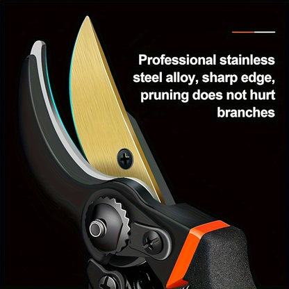Professional Titanium Bypass Pruning Shears - 8.5\" Super Sharp Premium Garden Shears, Pruning Shears for Gardening, Garden Hedge Clippers, Handheld Pruners - Garden Scissors, Heavy Duty Tool