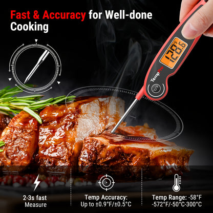 ThermoPro F05 Digital Meat Thermometer for Cooking with Motion Sensing, Food Thermometer for Kitchen BBQ Oil Grill Smoker Candy Thermometer