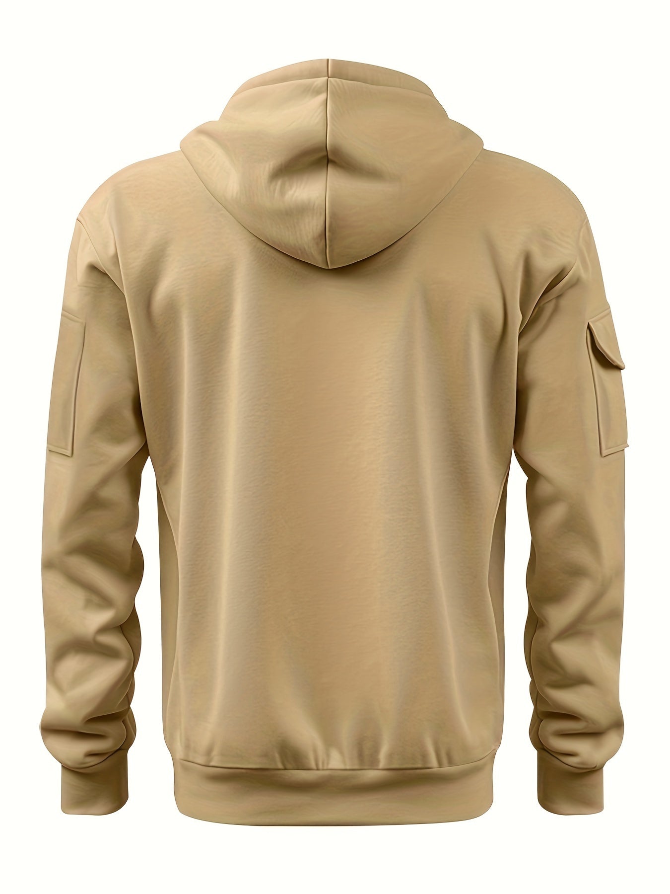 Men's Casual Sweatshirt with Multiple Zippers and Arm Pockets 2024 Cross-border Spring/Autumn Hoodie Large Size