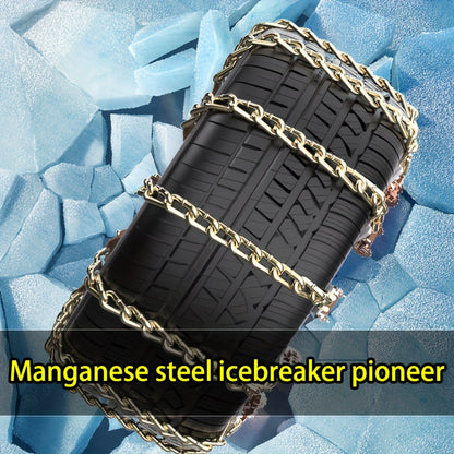 2/8pcs Universal Car Tire Traction Chains, Easy Install Anti-Slip Steel Snow Chains For Emergency Rescue