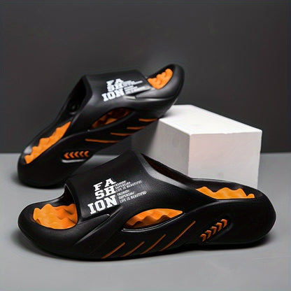 New FASHION Fashion Stickers Massage Foot Sliders Men'S Summer EVA Casual Versatile Non-slip Platform Sole Comfortable Wear Beach Summer Sandals Men's