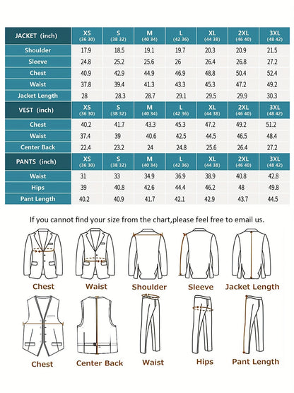 Lycody Men'S Suits 3pcs Light Gray Blazer Jacket Vest Pant Slim Fit Suit Set Two Buttons Business Men Suits Suitable For Wedding Dress Tux Suit Set Ceremony XS-3XL
