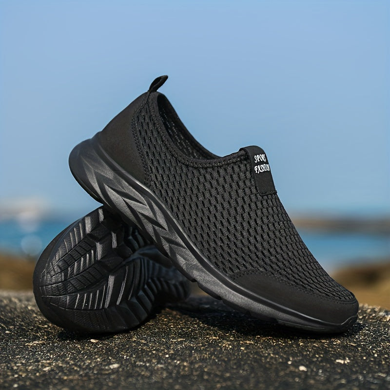 Women's Breathable Mesh Sneakers - Lightweight, Slip-On Casual Shoes with Soft EVA Sole for Summer Comfort