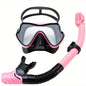 Unisex Premium Snorkeling Goggles with Wide-Angle View - Large Frame Silicone Mask & Anti-fog Breathing Tube Set for Comfortable, Leak-proof Diving Adventures