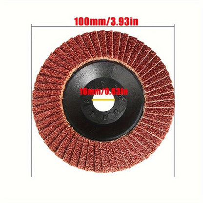 10pcs 10.16 cm Flip Discs for Grinder 60 Grit Grinding Discs Abrasives Grinding Tools Grinding Discs for Metal Rust Removal And Polishing