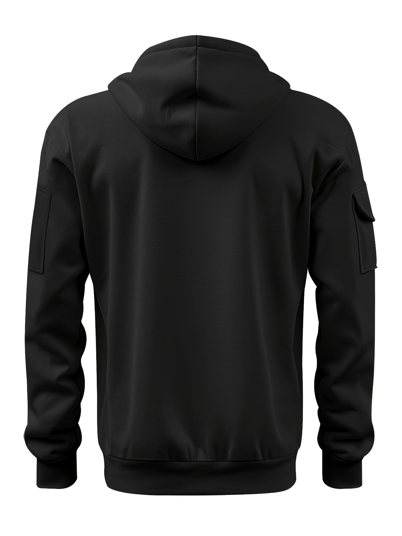 Men's Casual Sweatshirt with Multiple Zippers and Arm Pockets 2024 Cross-border Spring/Autumn Hoodie Large Size