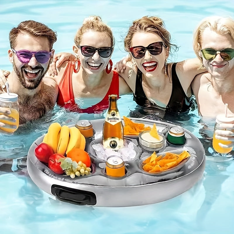 Make Pool Parties Fun & Organized with This Inflatable Floating Pool Tray & Drink Holder!