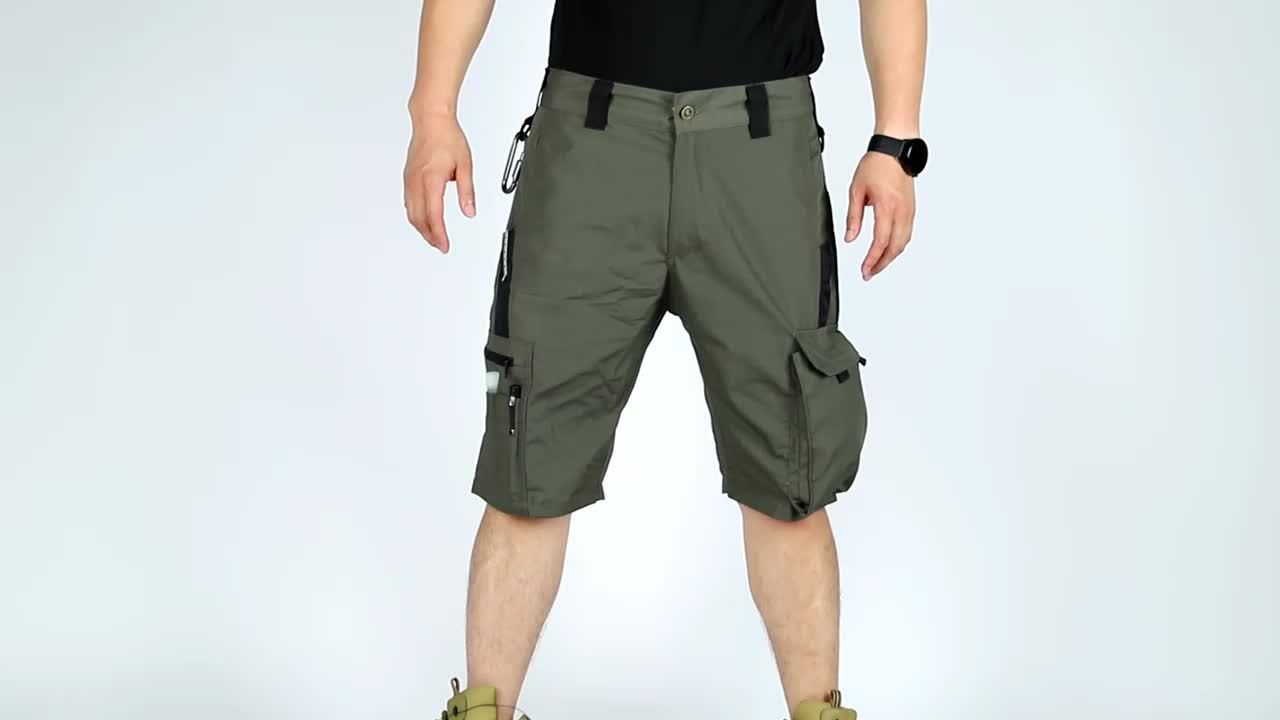 Men's Cargo Shorts, Quick-Dry Multi-Pocket Casual Work Short Pants, Breathable Waterproof Outdoor Shorts