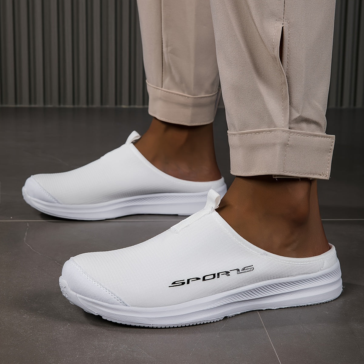 Men's Solid Color Breathable Hollow Out Slippers, Comfy Non Slip Casual Durable Slides, Men's Footwear