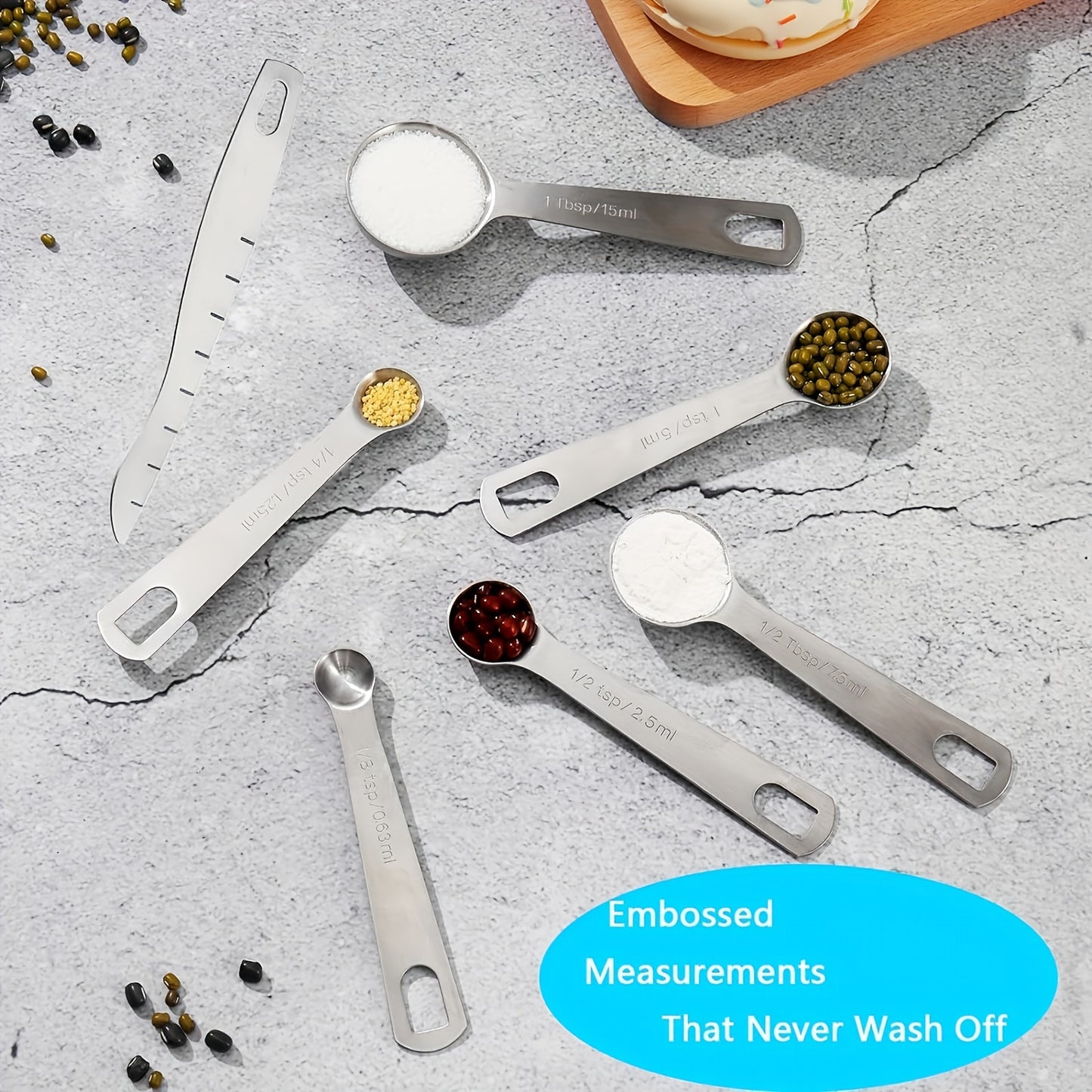 20pcs/set, Measuring Cups And Spoons Set, Stainless Steel Measuring Cups And Spoons Set, Including Stackable Measuring Cup And Measuring Spoons, 1 Leveler For Dry And Liquid Ingredients, Baking Tools, Kitchen Stuff