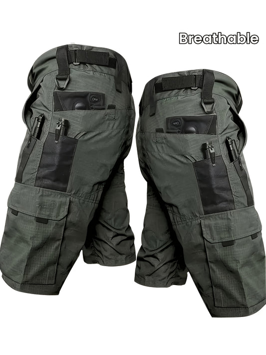 Men's Cargo Shorts, Quick-Dry Multi-Pocket Casual Work Short Pants, Breathable Waterproof Outdoor Shorts