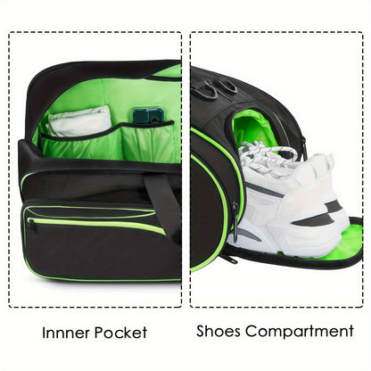 Tennis Bag, Convertible Racquet Backpack With Shoes Compartment, Durable Tennies Racket Duffel With Removeable Shoulder Strap - 1pc