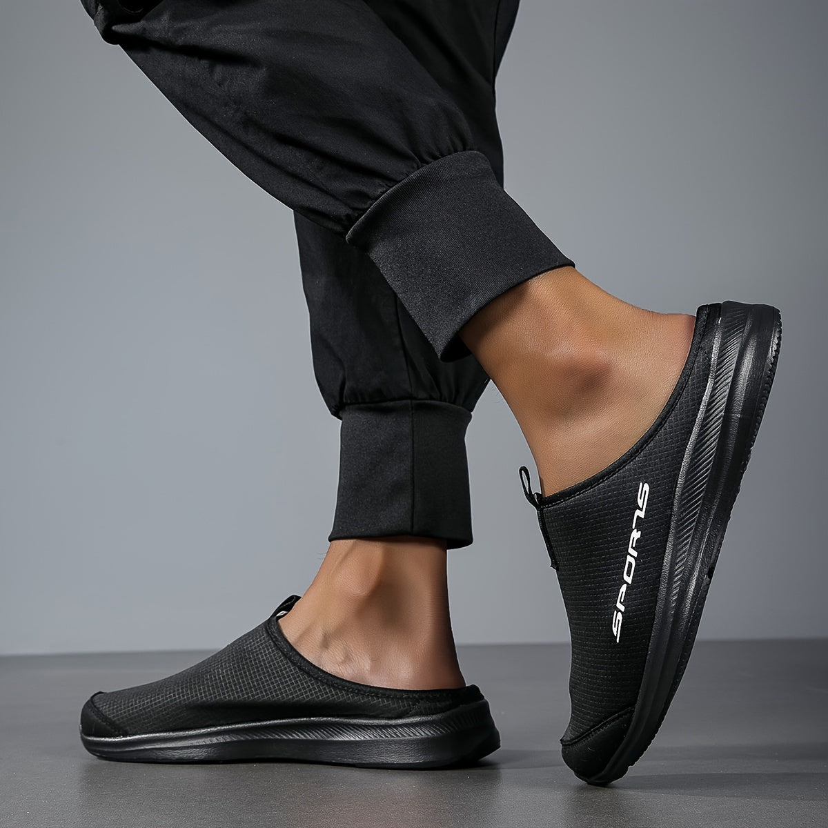 Men's Solid Color Breathable Hollow Out Slippers, Comfy Non Slip Casual Durable Slides, Men's Footwear