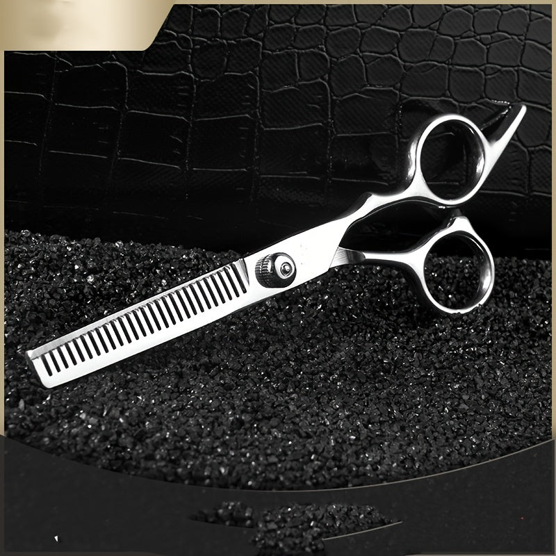 8pcs Professional Hair Cutting Scissors With Comb And Case - Perfect For Home Haircutting, Barber/Salon, And Thinning - Ideal For Men And Women (Silvery)