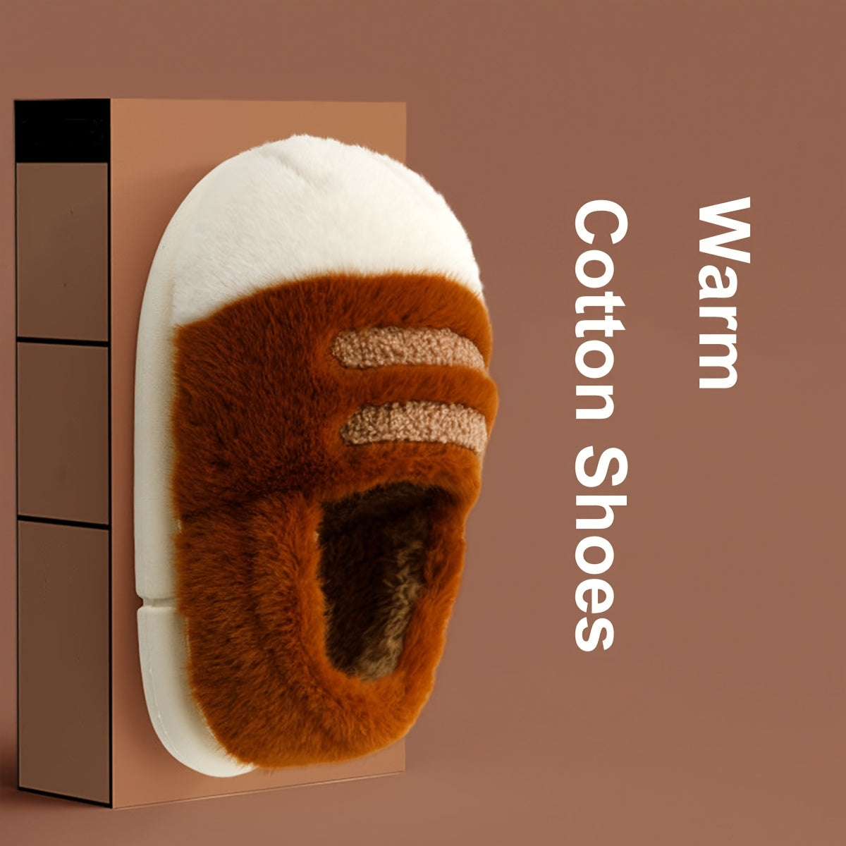 Winter Cartoon Cat Paw Style Women's Slippers for Home Warmth Men's Plush Flat Shoes