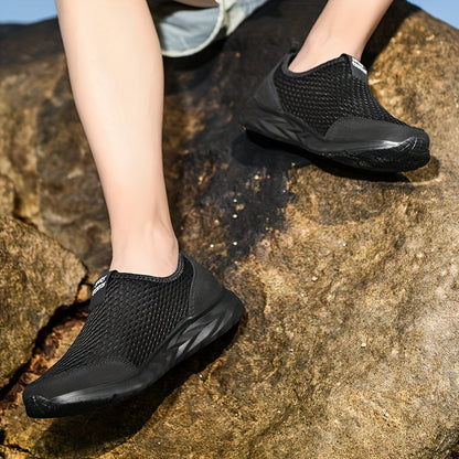 Women's Breathable Mesh Sneakers - Lightweight, Slip-On Casual Shoes with Soft EVA Sole for Summer Comfort