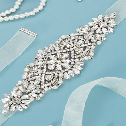 Rhinestone Bridal Belt Wedding Dress Waist Chain Sash Faux Pearl Beaded Belt Handcrafted Wedding Accessories For Bridesmaid