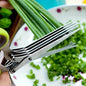 1/2pcs 5-Layered Stainless Steel Kitchen Scissors - Versatile Onion & Herb Shredder for BBQ & Indoor Use - Durable, Safe with Protective Cover & Built-in Cleaner
