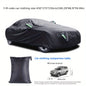 The Car Cover Is All Black With A 190T Silver-coated Fabric, Car Cover With Sun Protection, Polyester Reflective Strip Car Cover