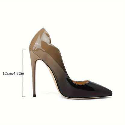 Elegant Voaboasy Women's Stiletto Heels - Pointed Toe, Faux Cover Dress Pumps for All Seasons, VOABOASY