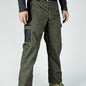 Men's Tactical Pants, Wear-Resistant Combat Training Multi-Pocket Water-Repellent Outdoor Pants, Polyester, Solid Color