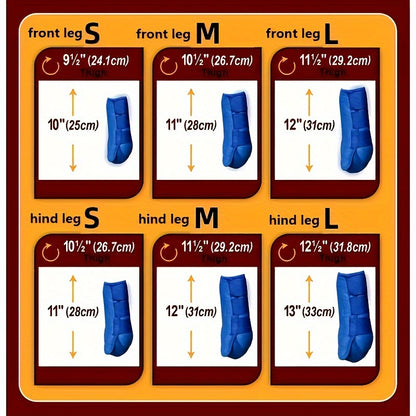 4pcs Horse Protective And Breathable Riding Boots, Ultimate Comfort And Durability For Active Horses