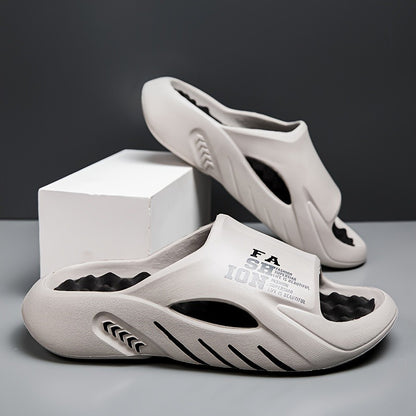 New FASHION Fashion Stickers Massage Foot Sliders Men'S Summer EVA Casual Versatile Non-slip Platform Sole Comfortable Wear Beach Summer Sandals Men's