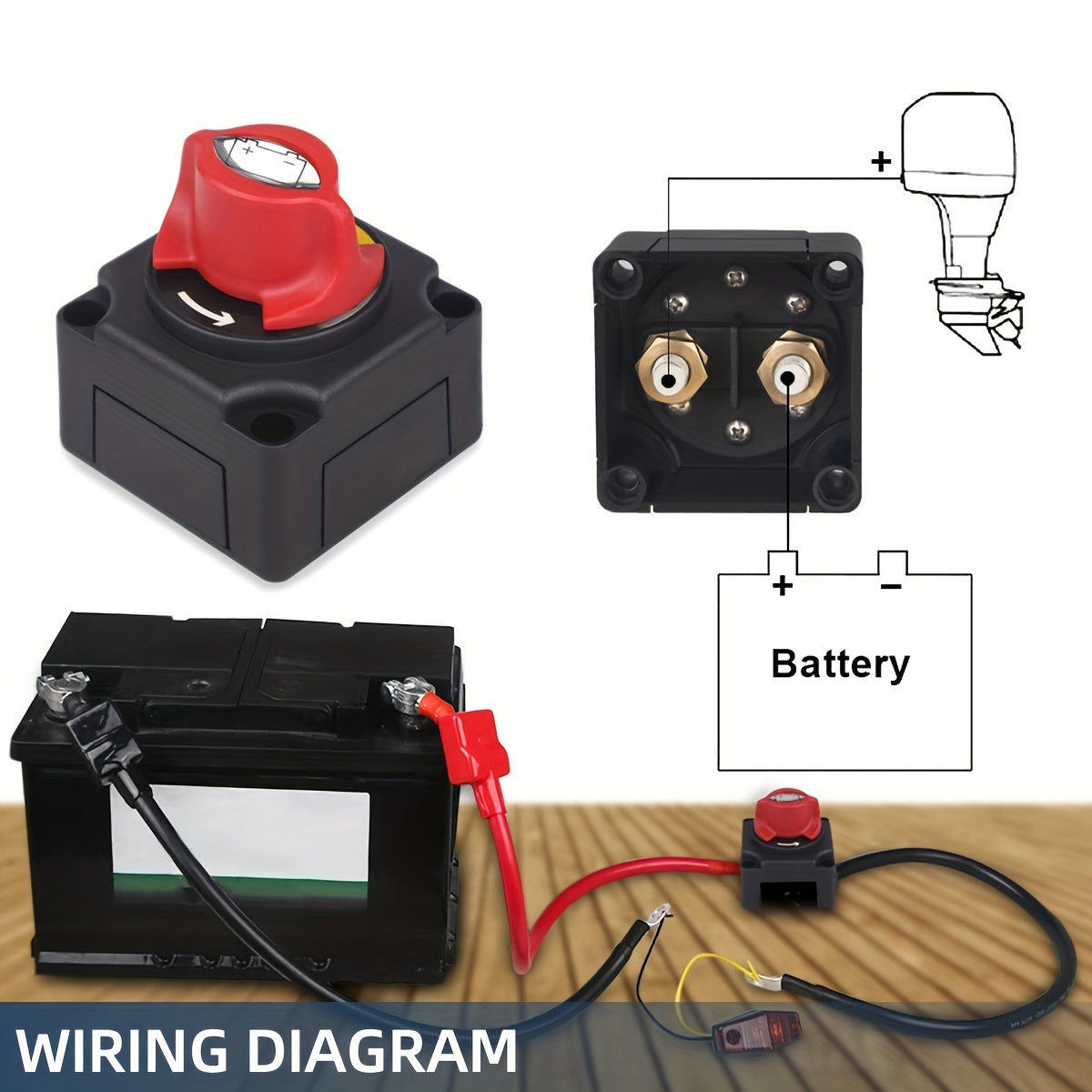 300A 12V Battery Isolator Switch - Keep Your Marine Boat Car RV ATV Safe & Secure!