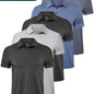 5 Pack Mens Polo Shirts Quick Dry Short Sleeve Golf T Shirt Performance Moisture Wicking Casual Workout