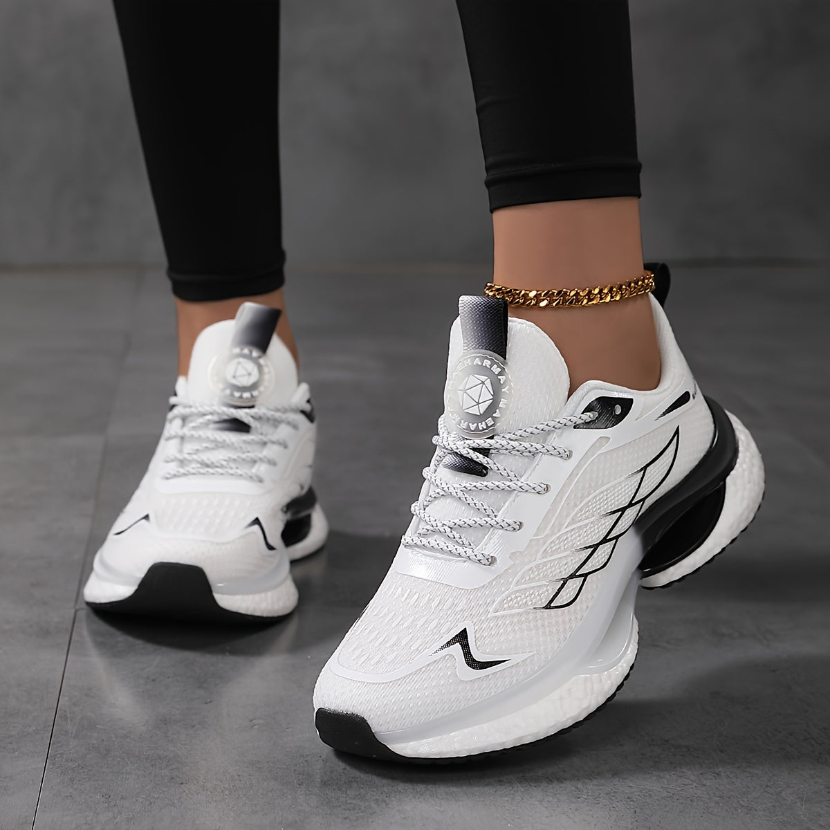 Women's Breathable Mesh Platform Sneakers, Casual Lace Up Outdoor Shoes, Comfortable Low Top Running Shoes plus size