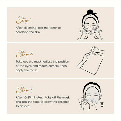 Hydrate Your Skin Using The LAIKOU Sheet Mask Set, Which Includes 15 Masks: 5 with Vitamin C, 5 with Korean Snail Essence, And 5 with Japanese Sakura. This Essence-Rich Mask Collection Makes a Perfect Gift for Christmas, Vale