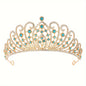 Elegant Vintage Bridal Tiara - Baroque Luxury Rhinestone and Crystal Embellished Alloy Headpiece for Wedding Party and Formal Events