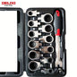 DELIXI ELECTRIC 12-in-1 Interchangeable Ratchet Wrench Set, Mechanical Metal Socket Spanner with Quick Release, Mirror Polished, Non-Slip, High Temperature Quenched, Precision Forged